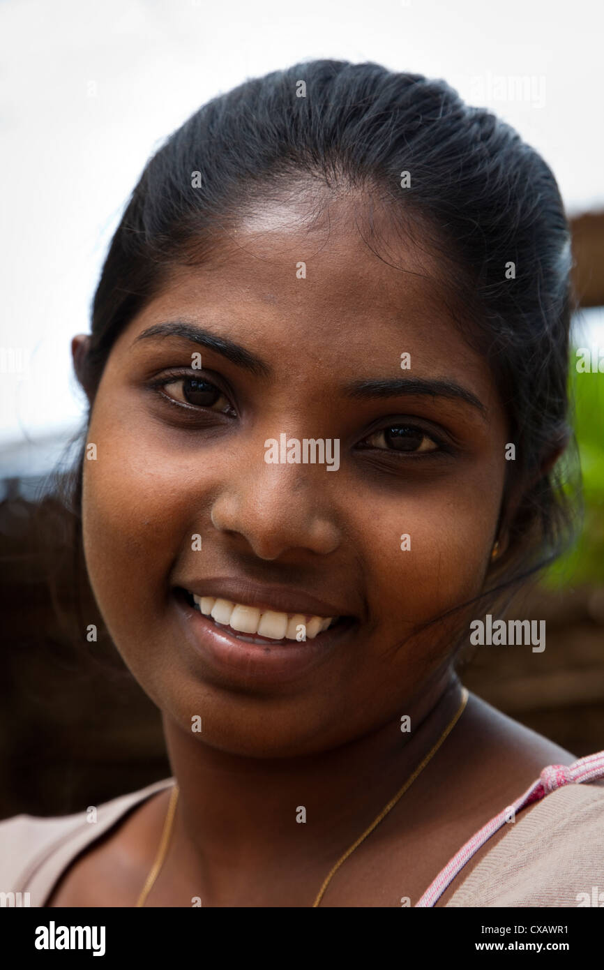 Portrait of a young woman from Sri Lanka Stock Photo