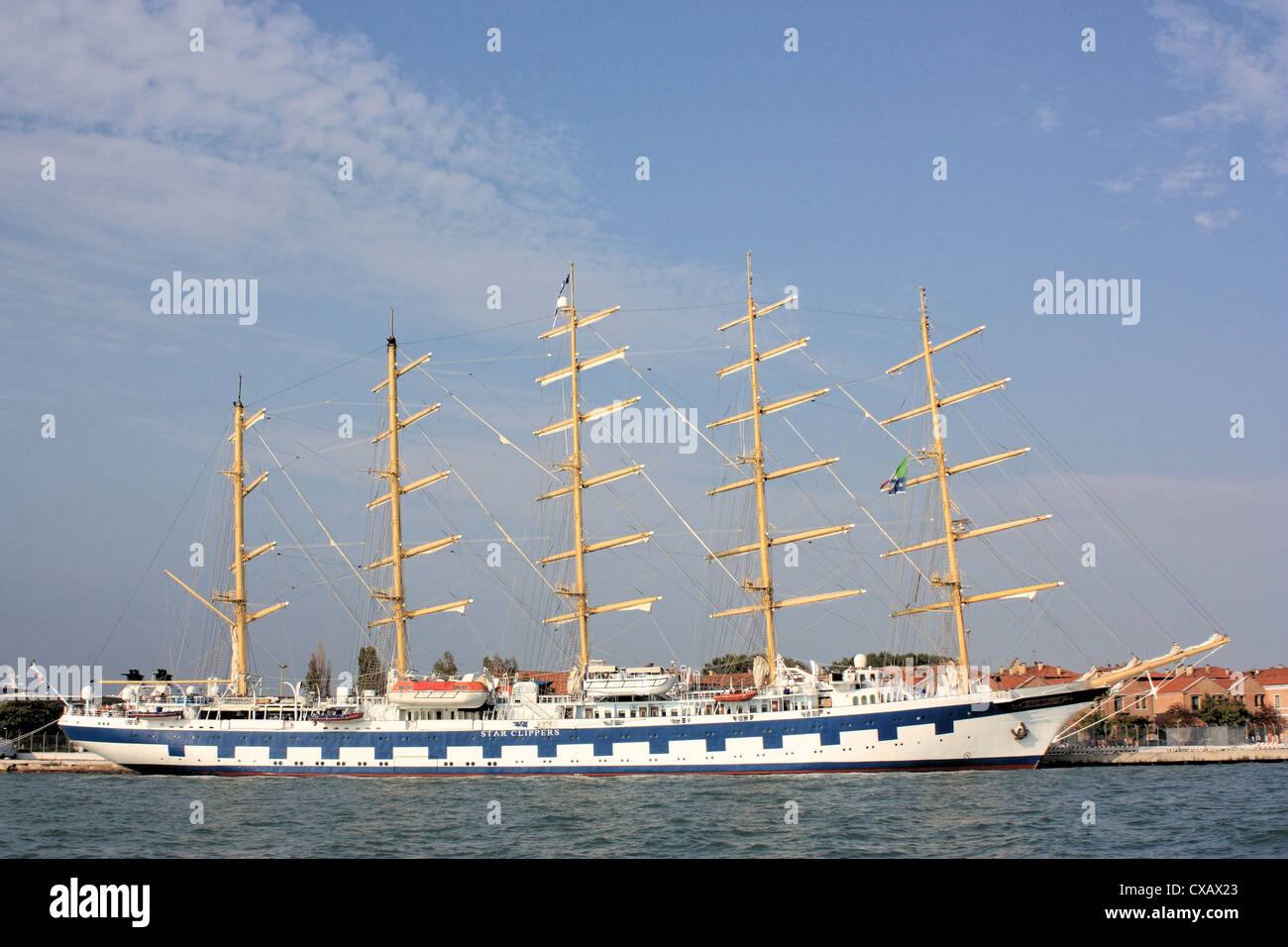 Tall ship Royal Clipper (Star Clippers Ltd.), IMO 8712178 Stock Photo