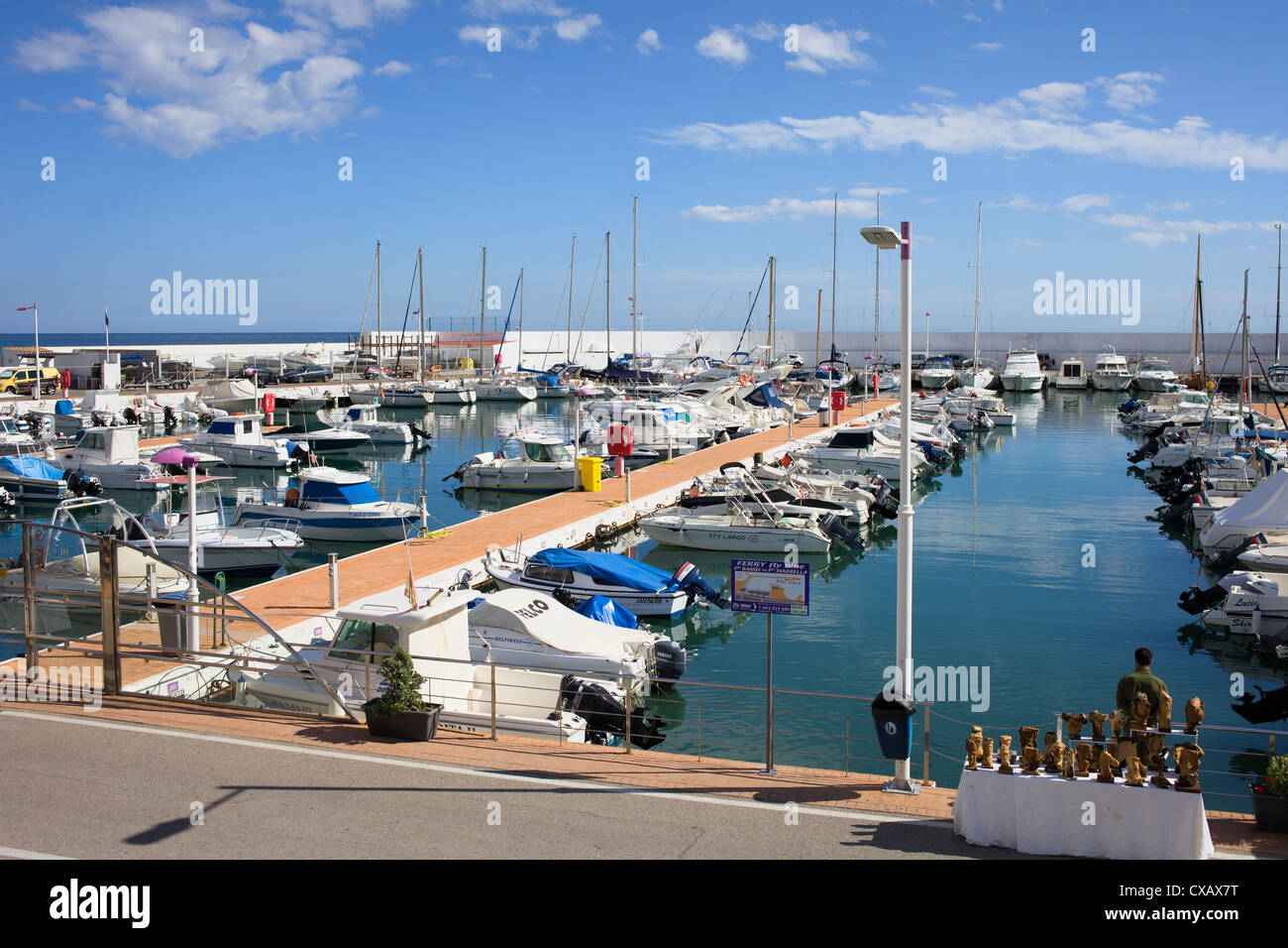 Resort city of Marbella port, popular vacation destination in southern ...