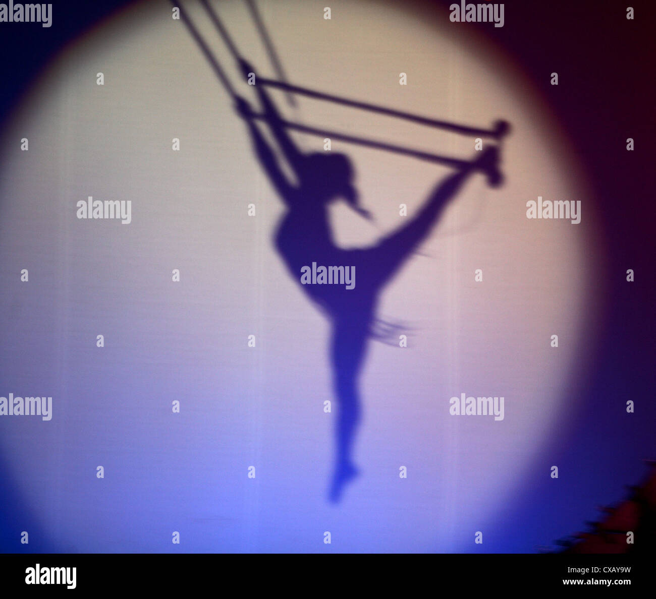 Shanghai, a silhouette artist Stock Photo