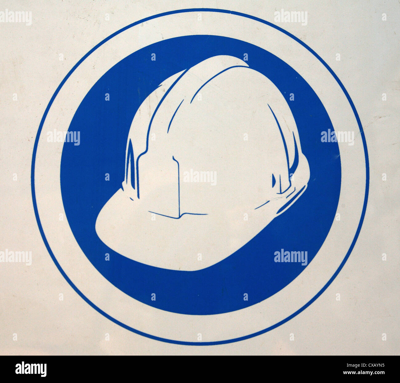 Mandatory signs use head protection hires stock photography and images