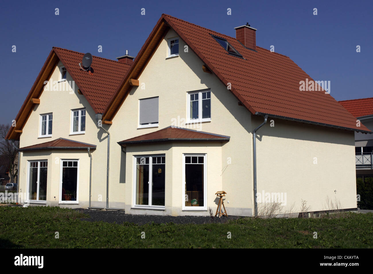 Werl, semi-detached Stock Photo