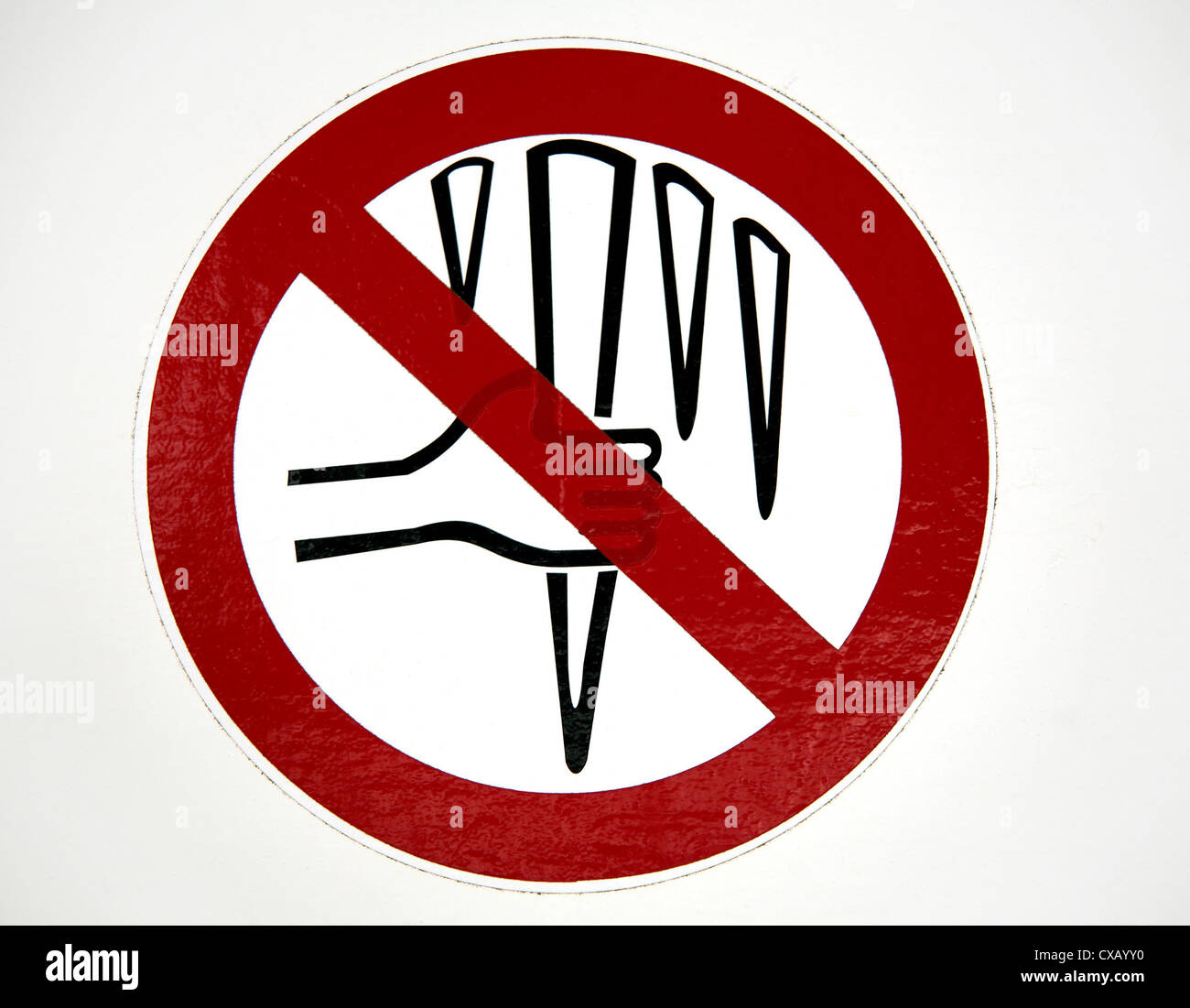 Symbol photo prohibited cancel sign stalactites Stock Photo