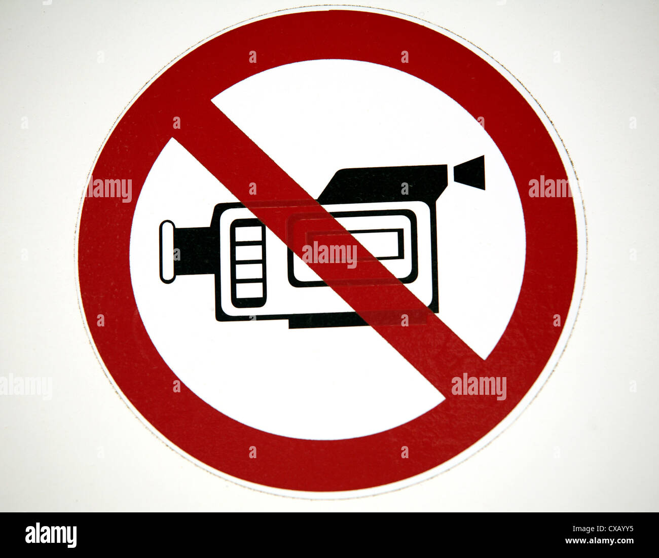 Symbol photo, sign movies banned Stock Photo