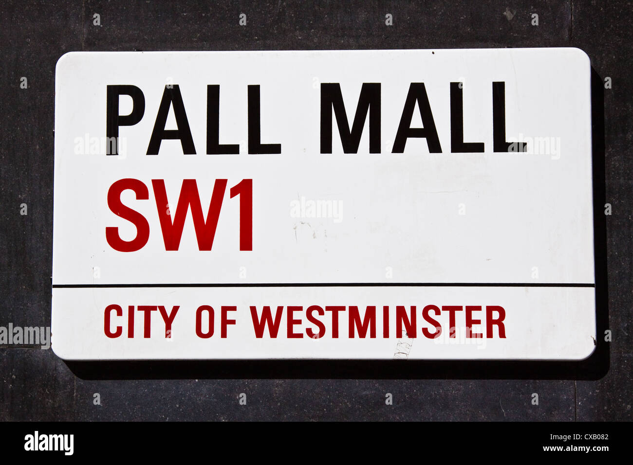 Pall Mall SW1 street sign Stock Photo: 50643490 - Alamy