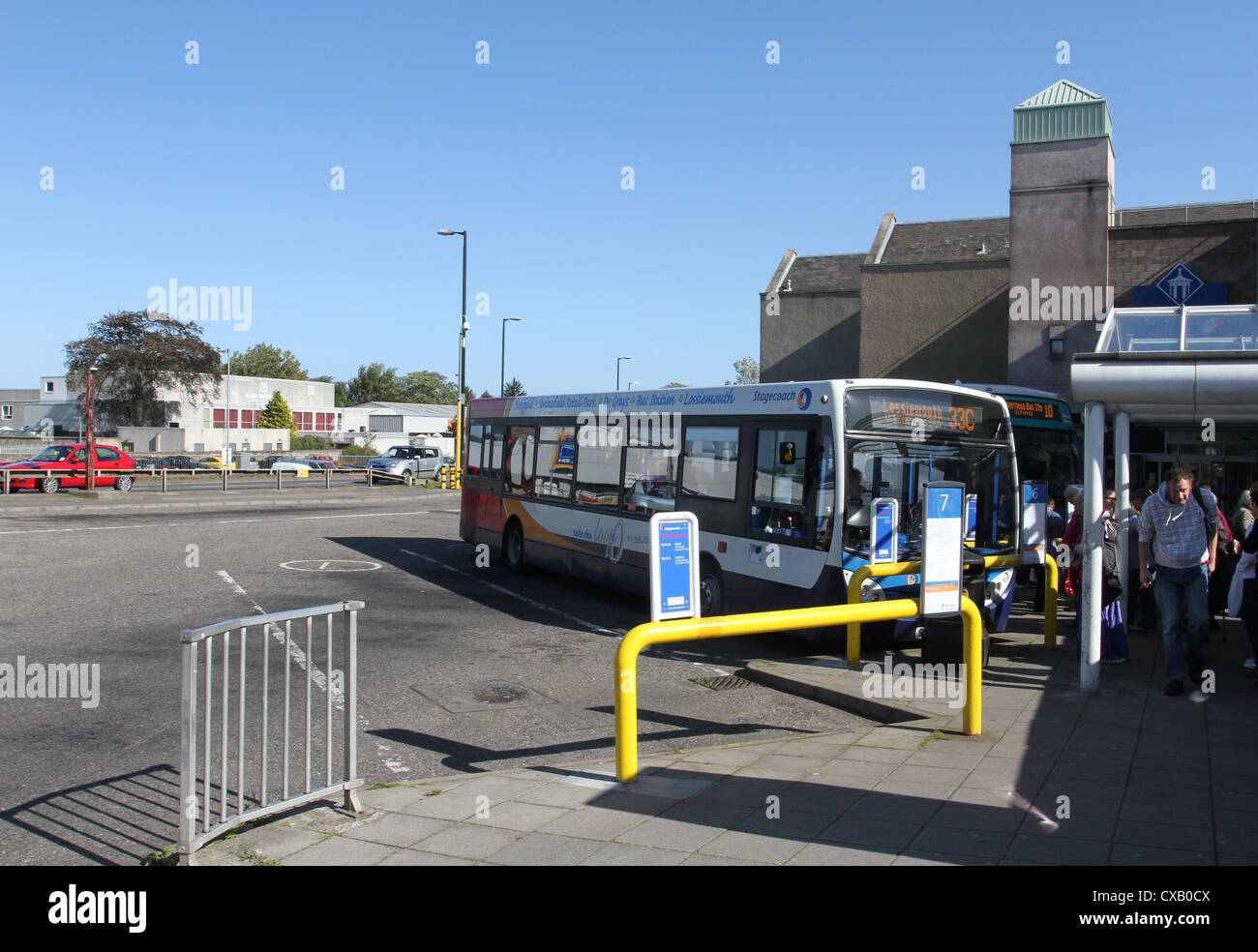 Elgin bus station Scotland September 2012 Stock Photo Alamy