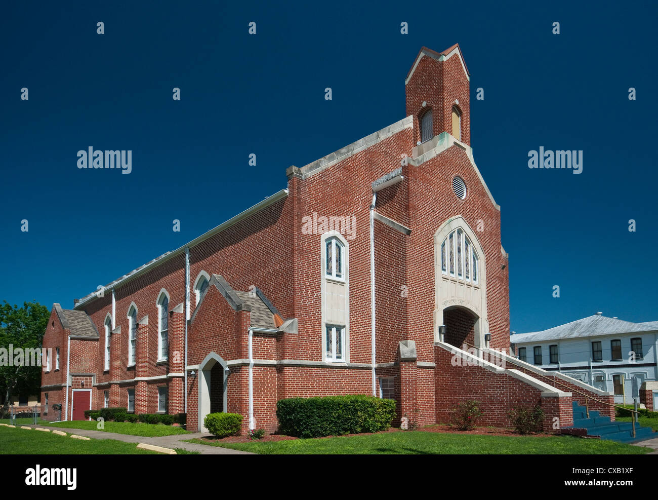 Palestine Baptist Church (1953), historic district near center of Victoria, Texas, USA Stock Photo