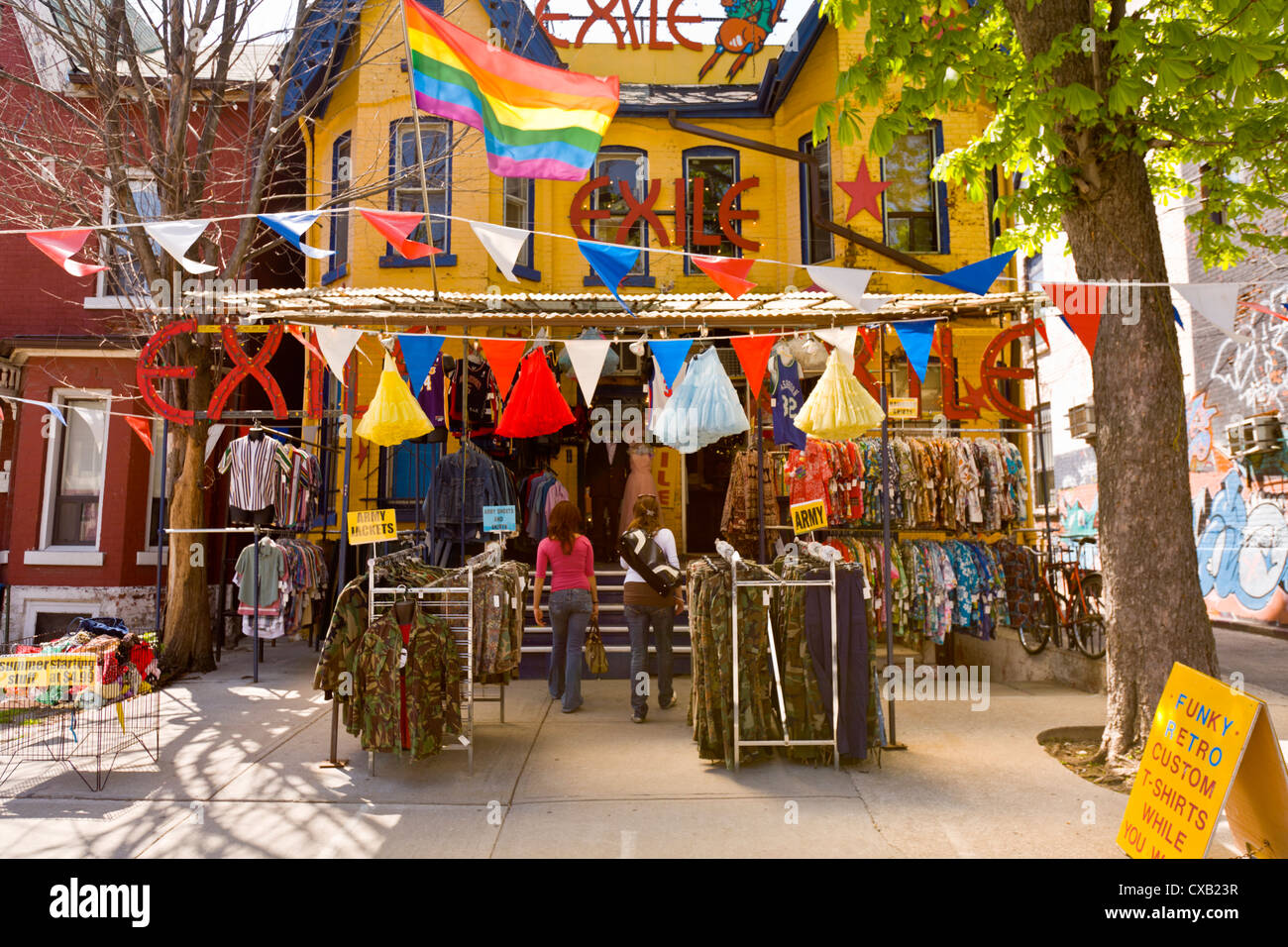 Kensington Market, a designated National Historic Site of Canada, Toronto, Ontario, Canada, North America Stock Photo