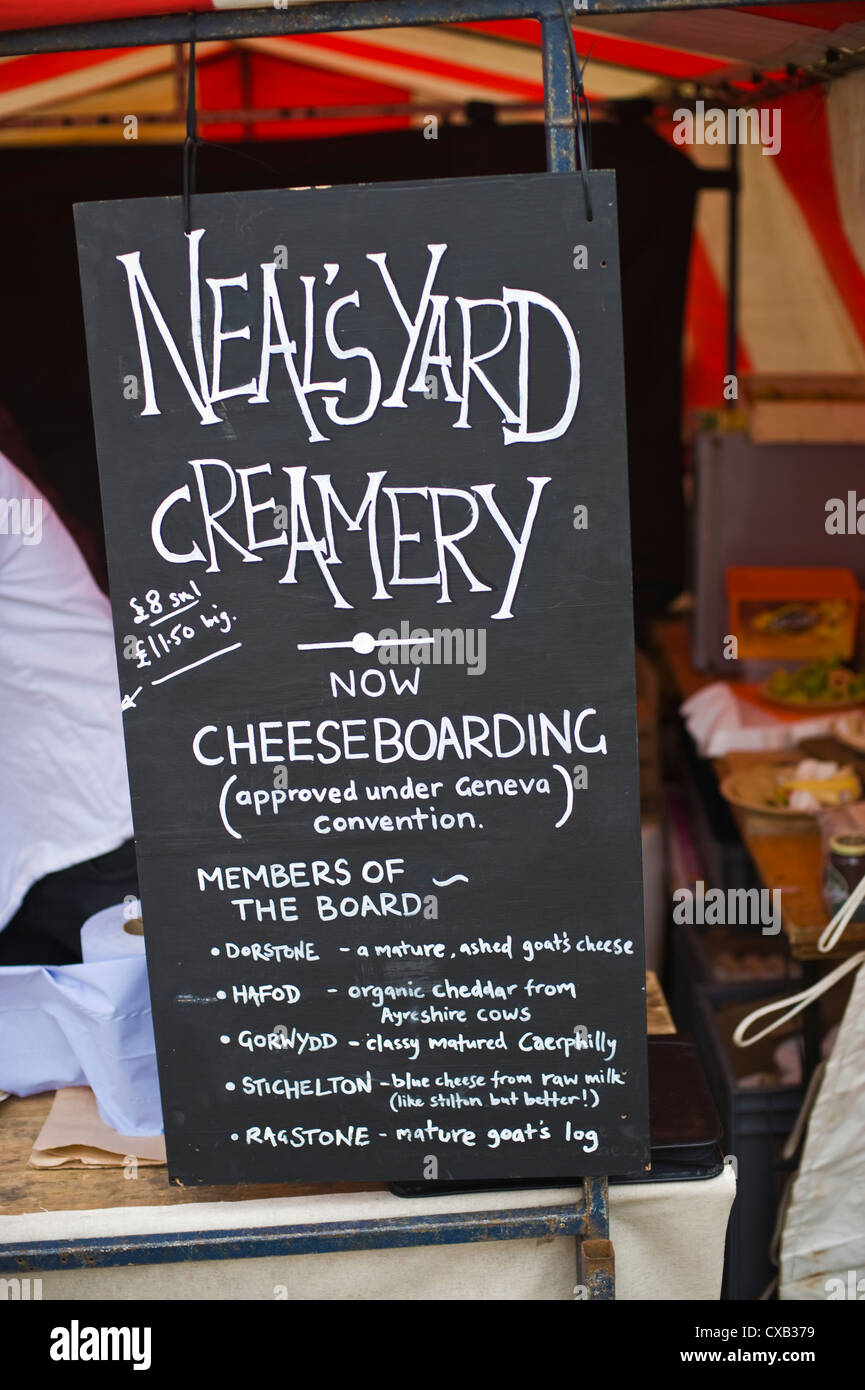 Neal's Yard Creamery stall at Abergavenny Food Festival Stock Photo