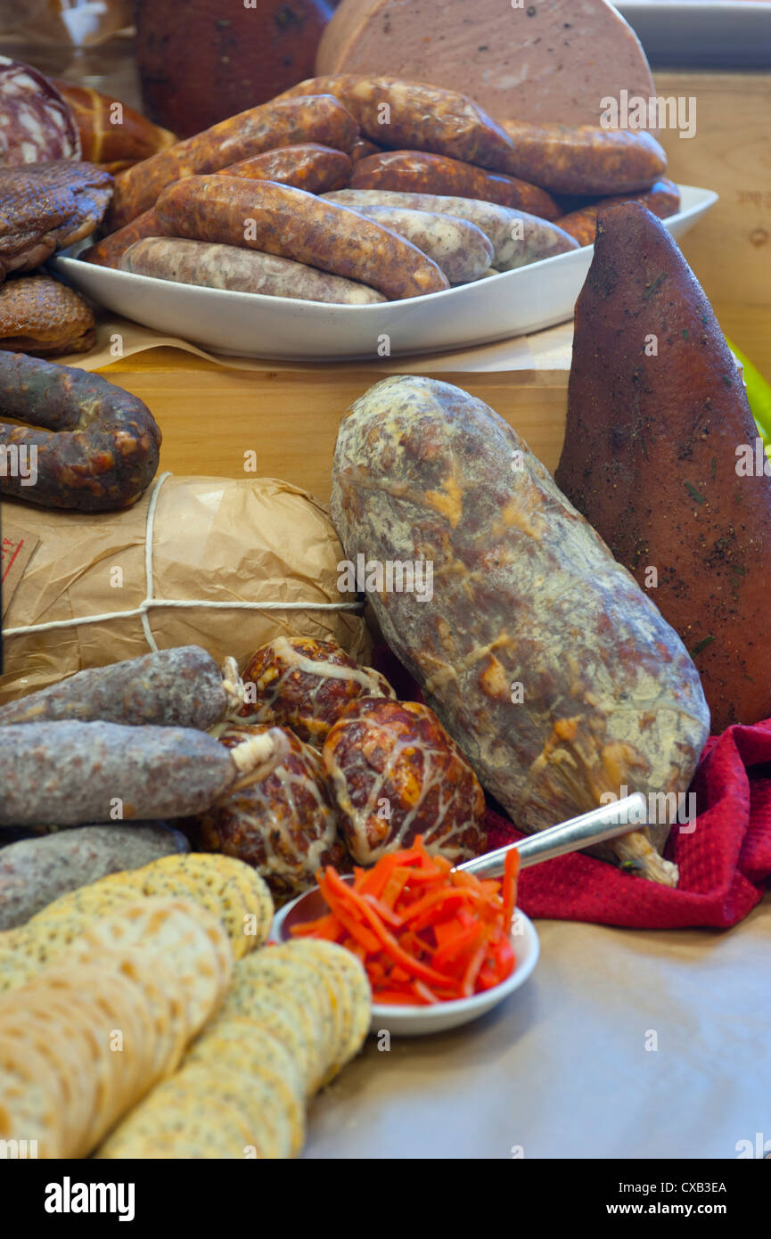 USA Indiana IN Indianapolis Smoking Goose Meatery charcuterie smoked meats Stock Photo Alamy
