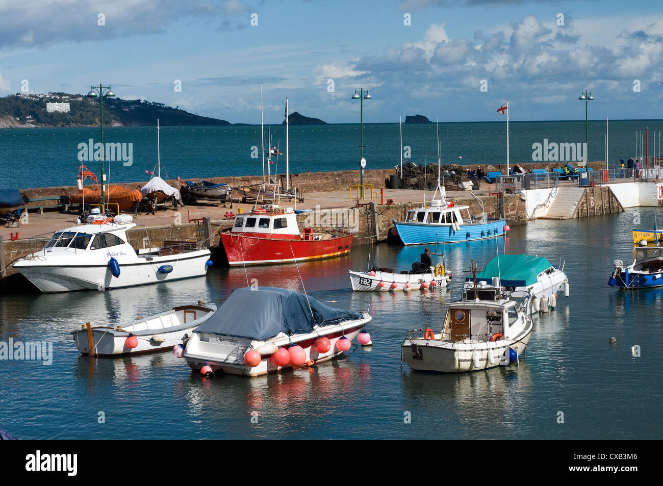 Paignton Harbour,boat, breakwater, coast, devon, england, fish, fishing, harbor, harbour