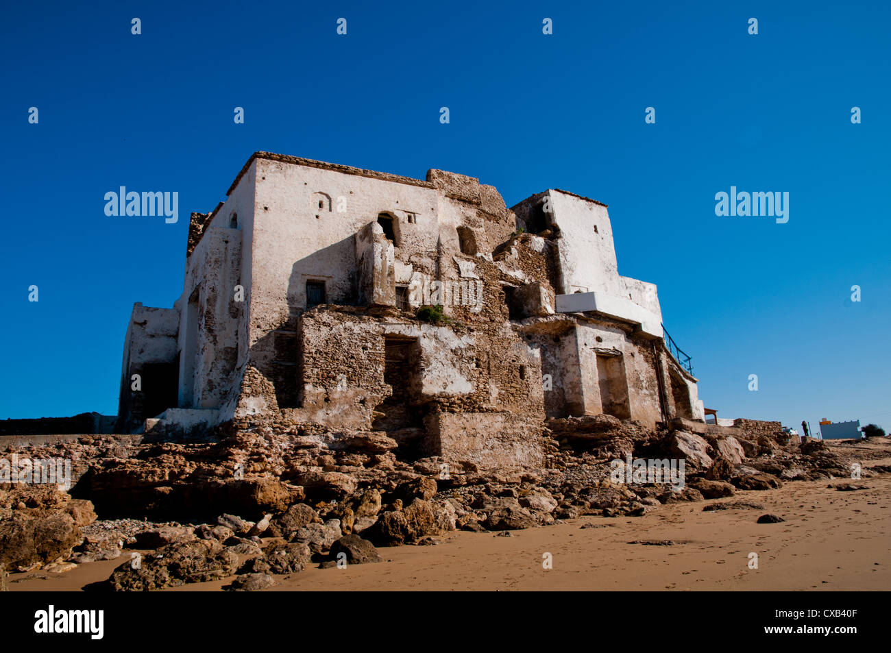 The ruins in the little town of Diabat, south of Essouria, Morocco Stock Photo