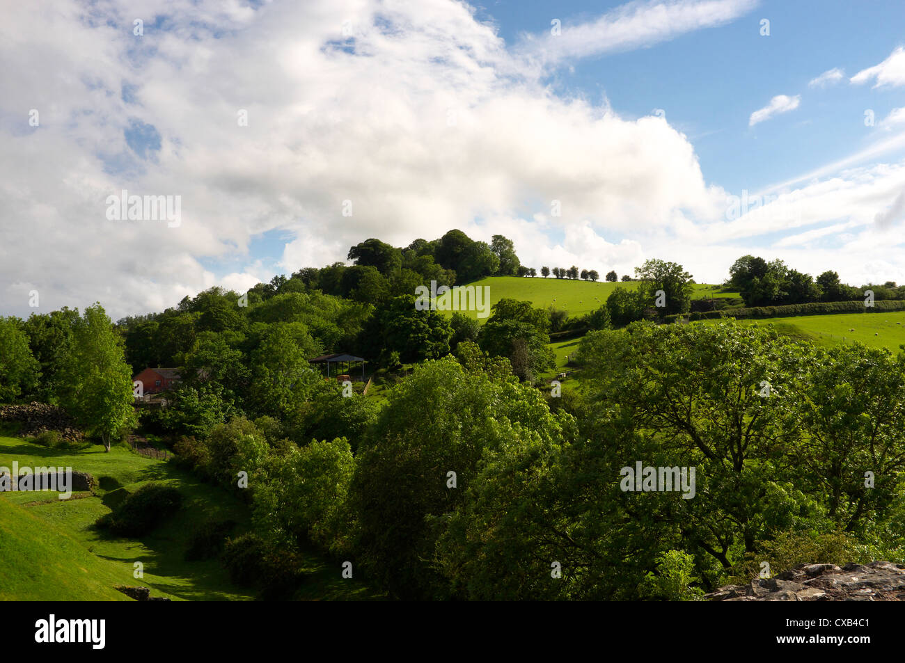 View from Montgomery Castle, Powys Mid Wales UK Stock Photo