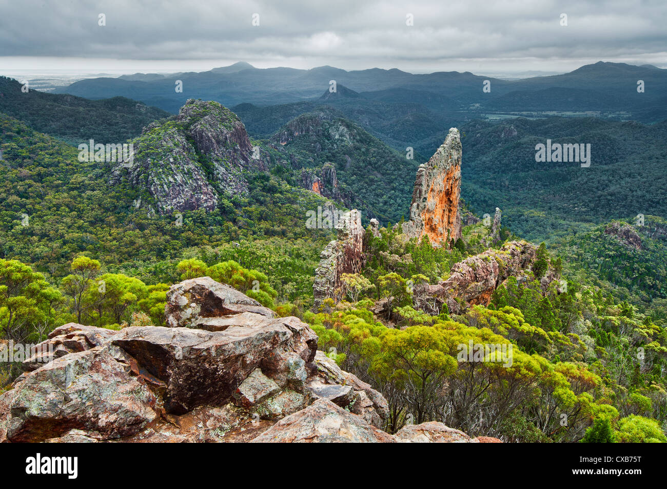 View from the Grand High Tops on the Breadknife in Warrumbungle National  Park Stock Photo - Alamy