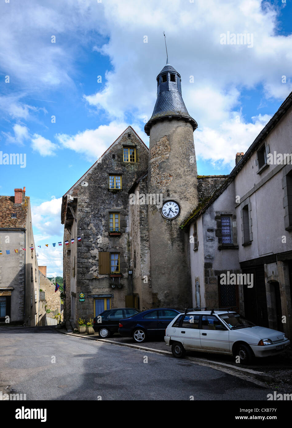 The medieval village of SaintBenoîtduSault, Indre, France Stock