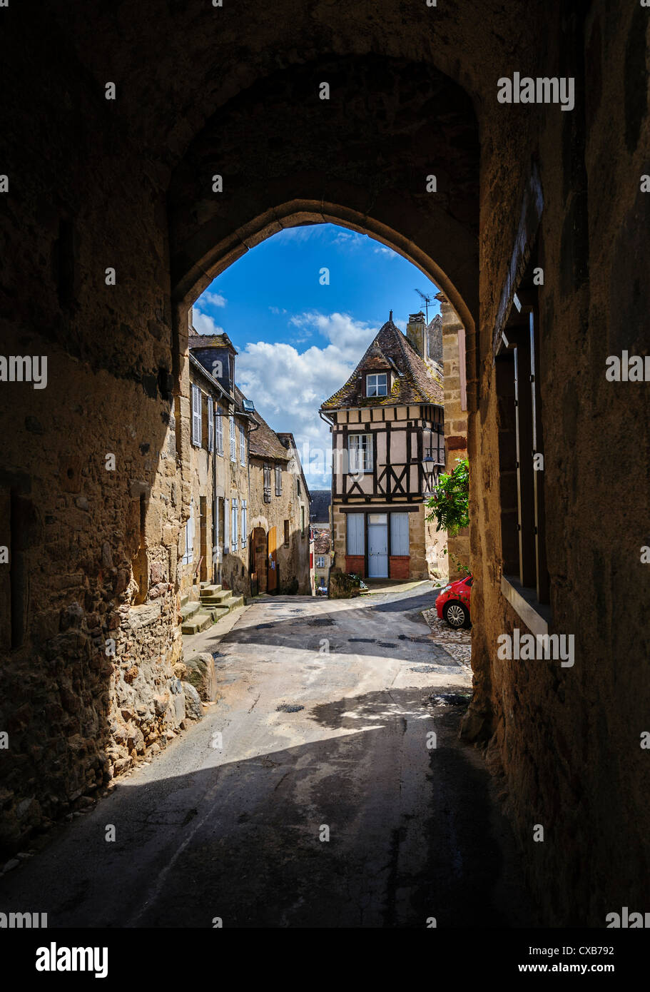 The medieval village of SaintBenoîtduSault, Indre, France Stock