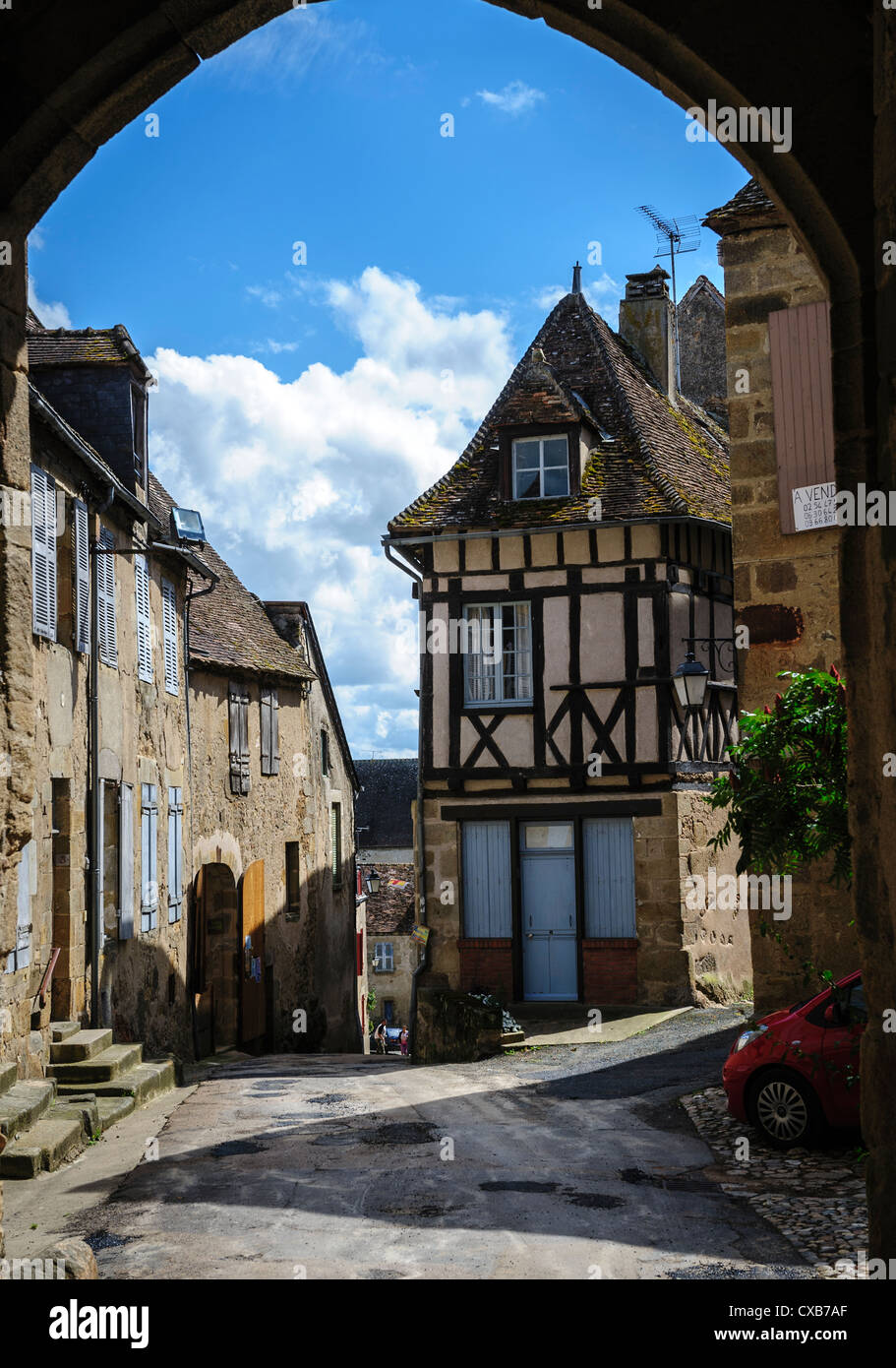 The medieval village of SaintBenoîtduSault, Indre, France Stock
