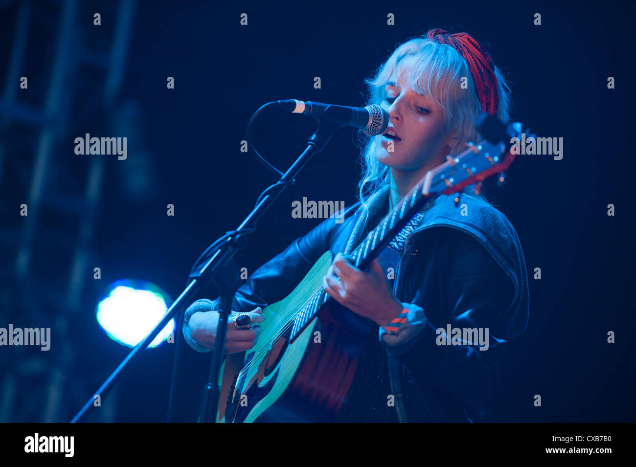 Cardiffbased Singersongwriter Greta Isaac performing at Maes B