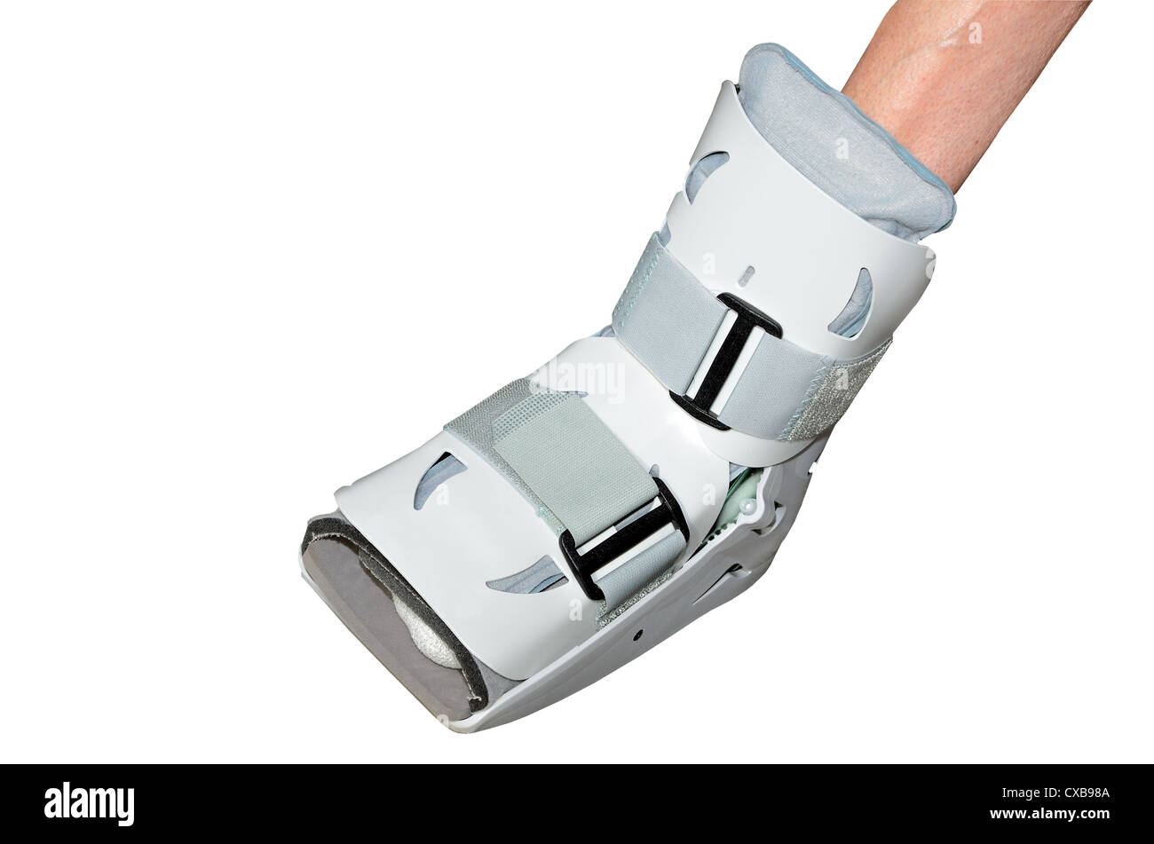 A boot used for foot injuries Stock Photo Alamy