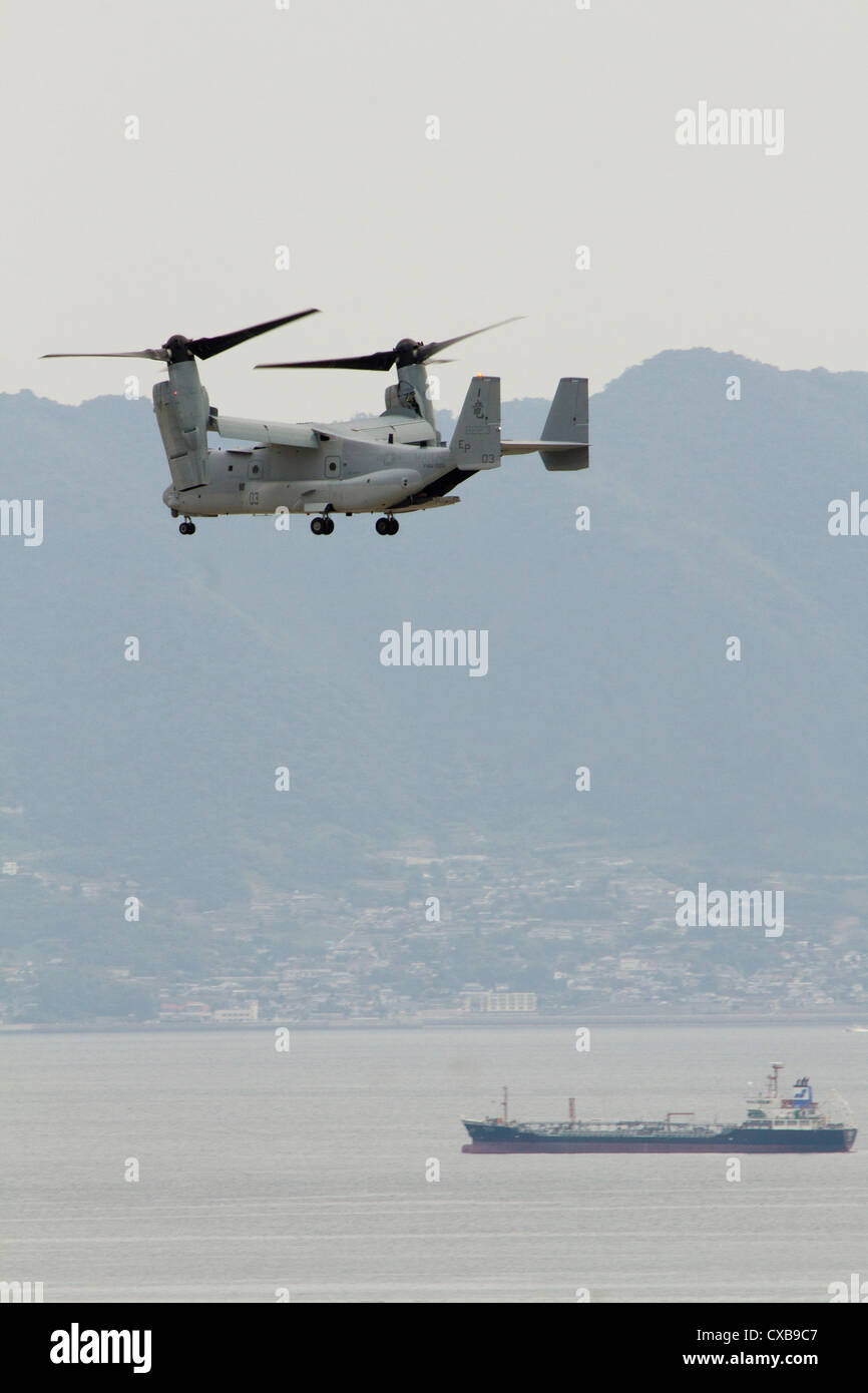 US Marine Corps aircrews conducts MV22 Osprey aircraft functional