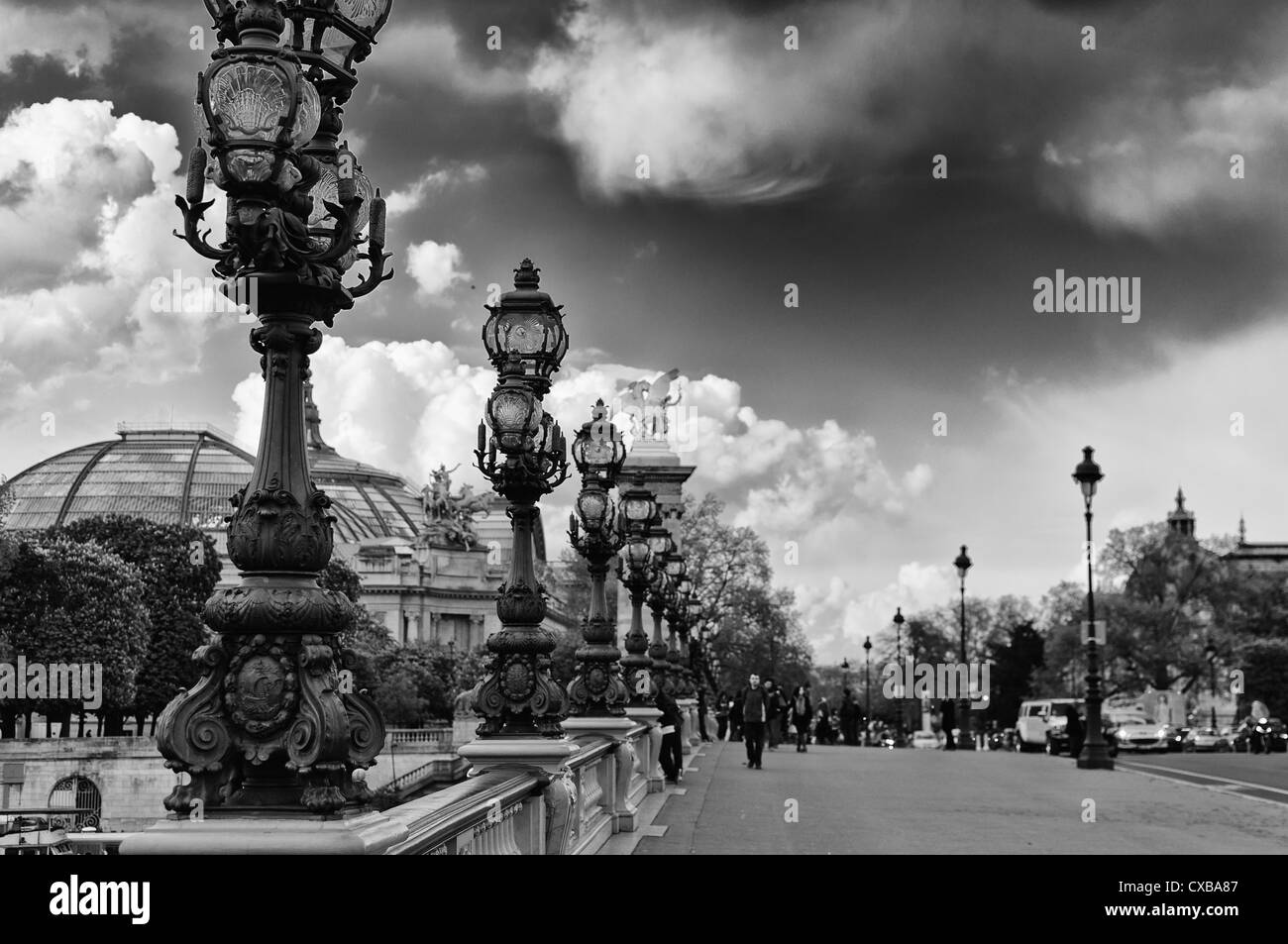 Alexandre 3 bridge Black and White Stock Photos & Images - Alamy