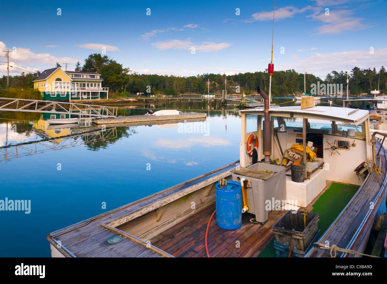 Downtown business center of Boothbay Harbor Maine in the United States  Stock Photo - Alamy