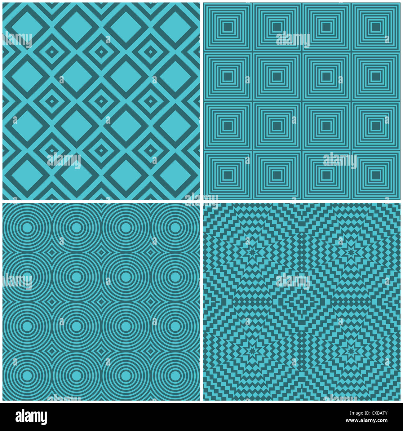 Collection of four seamless tile retro backgrounds Stock Photo Alamy