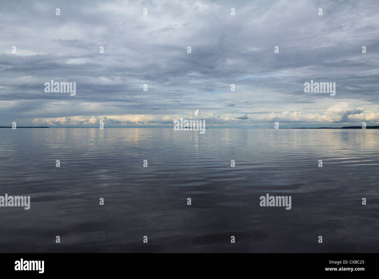 Lake Võrtsjärv,sunset,cloud,clouds,reflection, shadows,water,lake,evening,silent,calm,island,Tondisaar,mystic, Stock Photo
