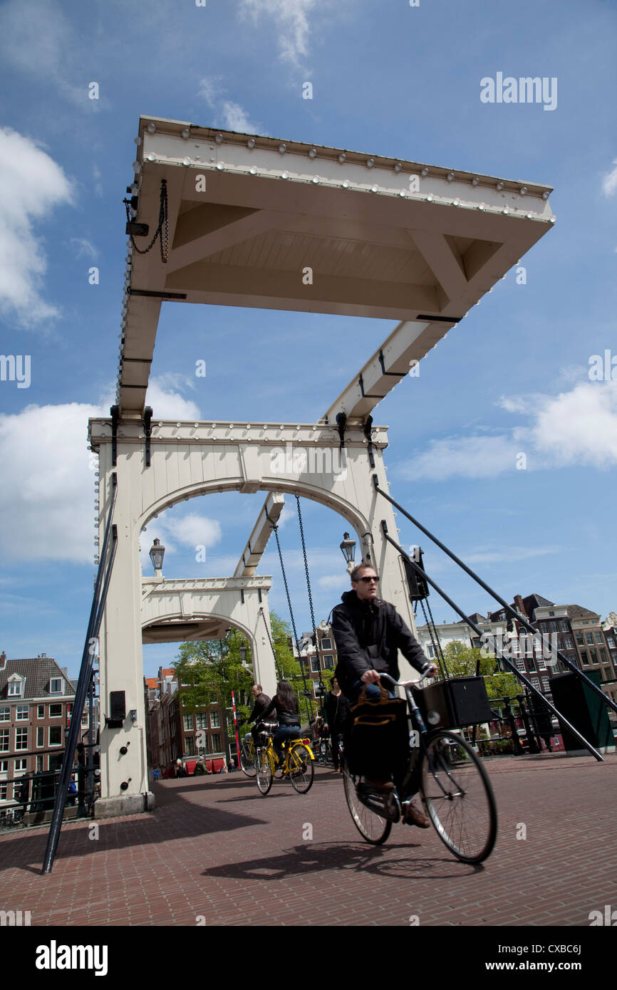 Magere Brug (Skinny Bridge), Amsterdam, Holland, Europe Stock Photo