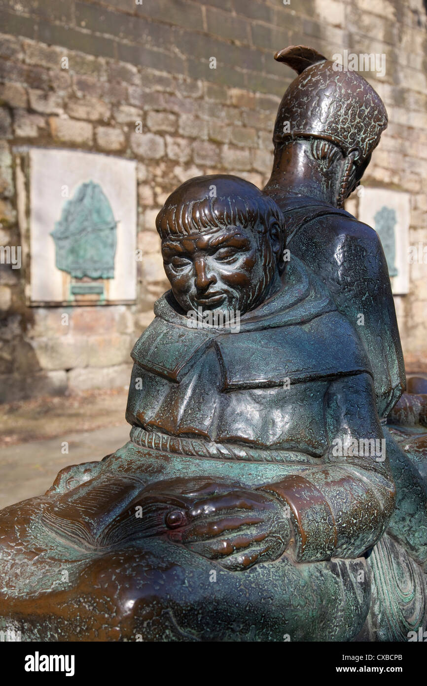 Friar Tuck statue, Nottingham, Nottinghamshire, England, United Kingdom, Europe Stock Photo