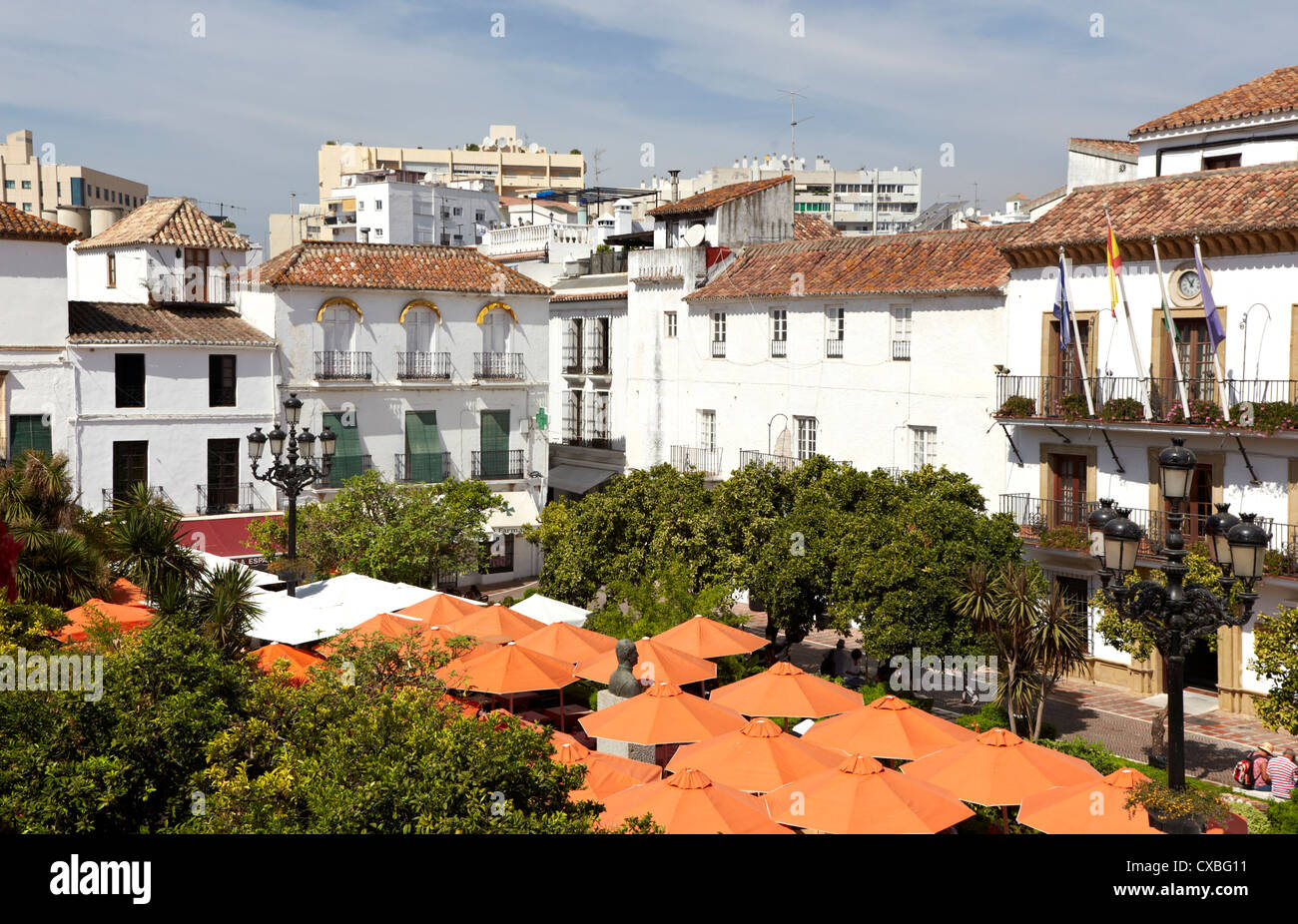 Orange Square Marbella Spain Stock Photo Alamy