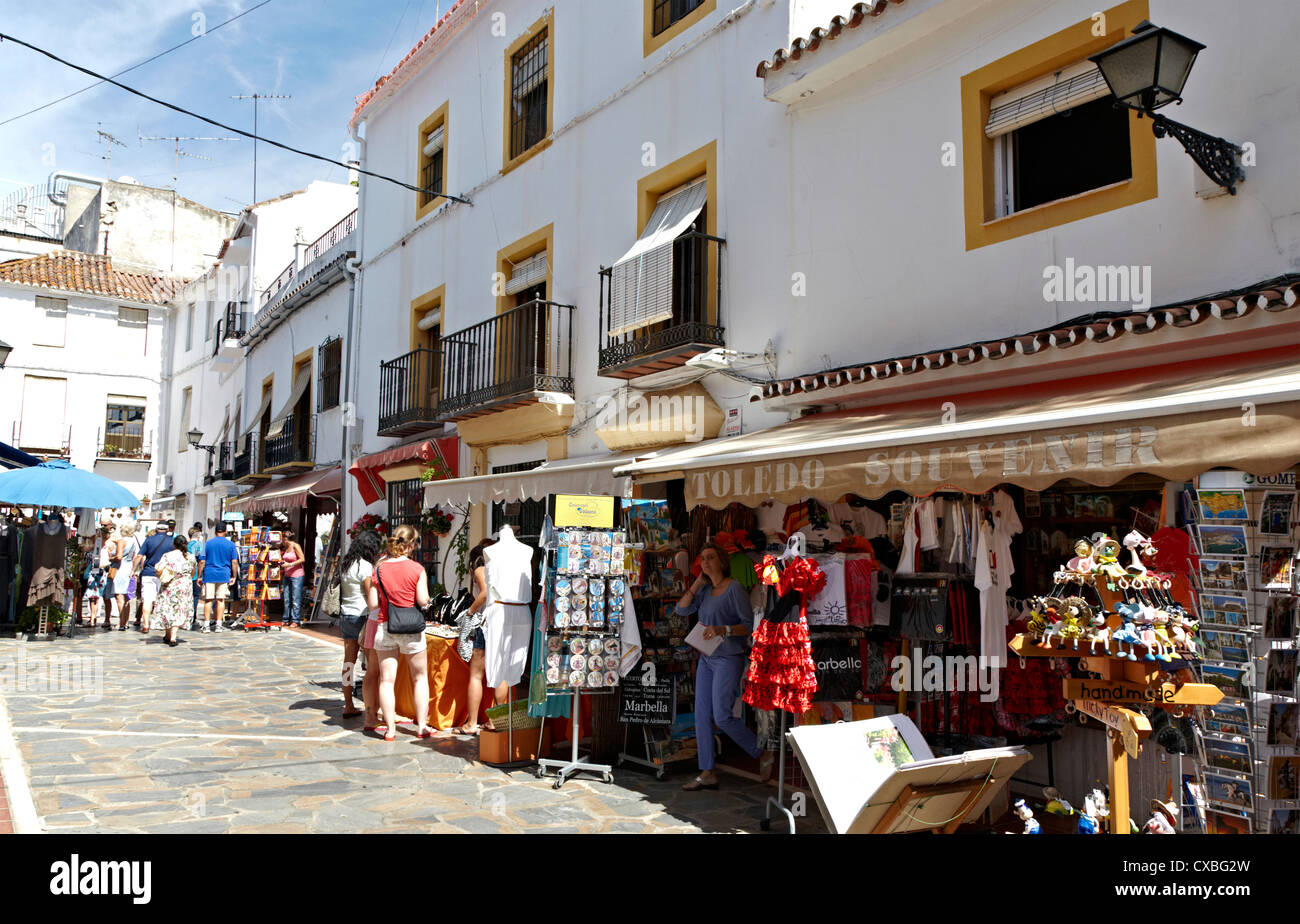 Shops In Orange Square Marbella Spain Stock Photo 50655889 Alamy
