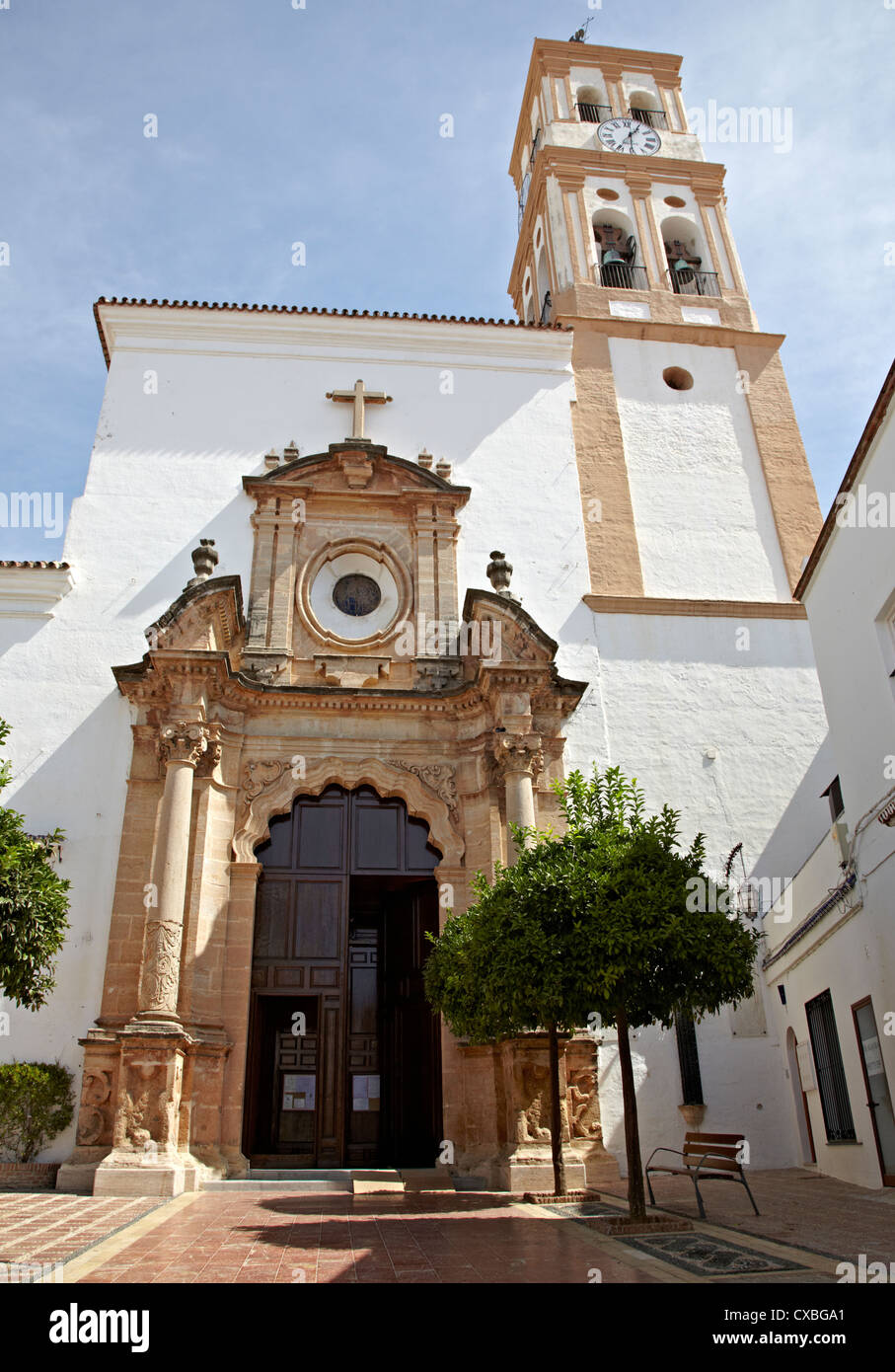 Cathedral In Marbella Old Town Spain Stock Photo