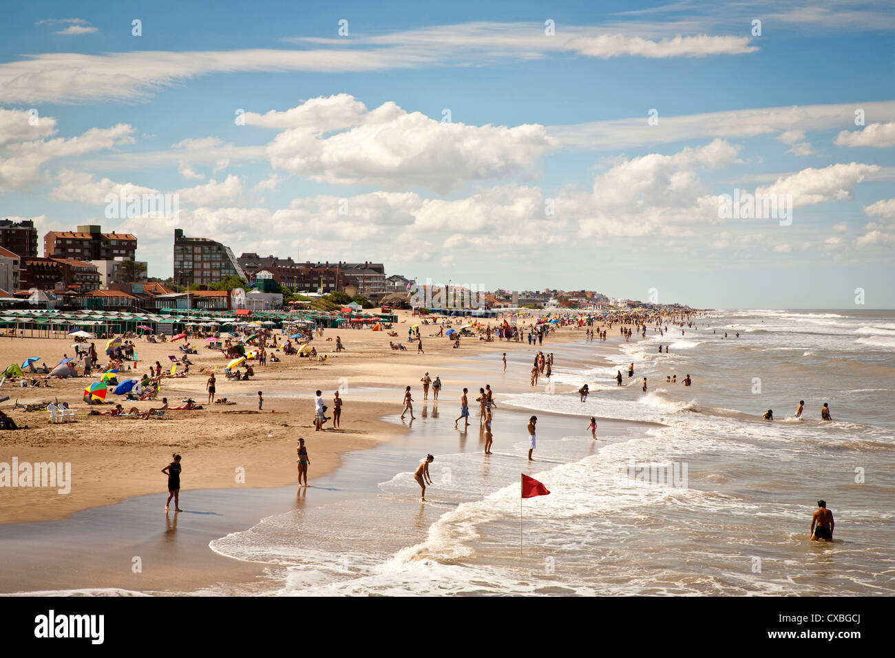 Beach, Pinamar, Argentina. Stock Photo