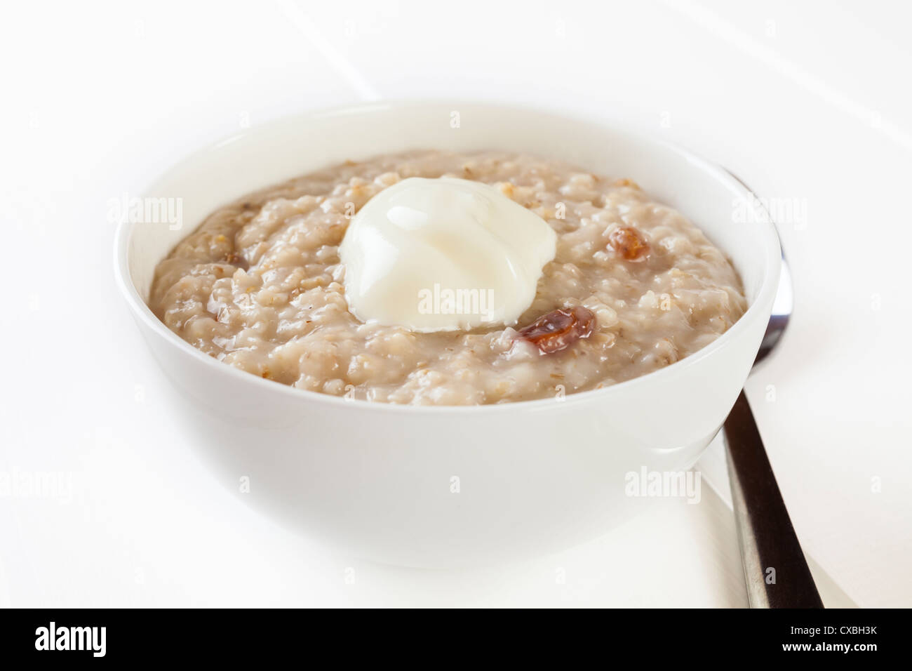 low calorie bowl of porridge Stock Photo
