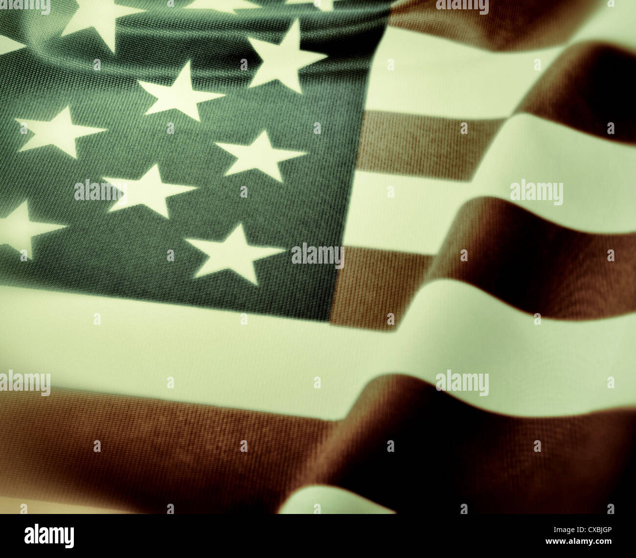 Detail of Silky National Flag of United States of America USA Flag