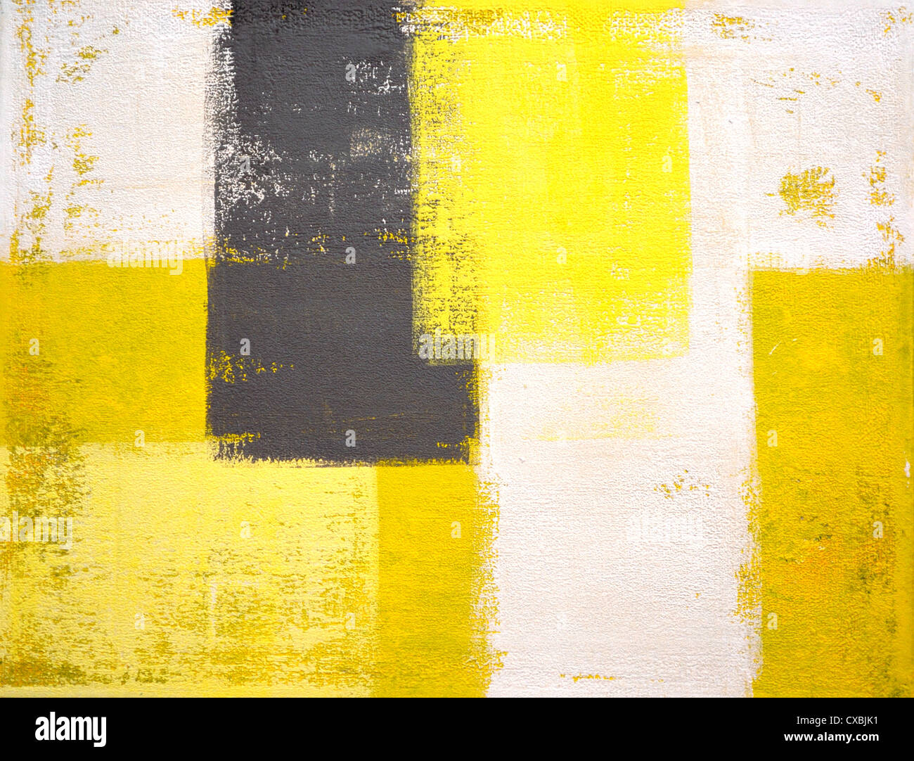 Grey and Yellow Abstract Art Painting Stock Photo Alamy