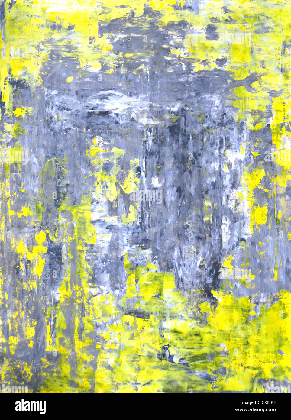 Grey and Yellow Abstract Art Painting Stock Photo Alamy