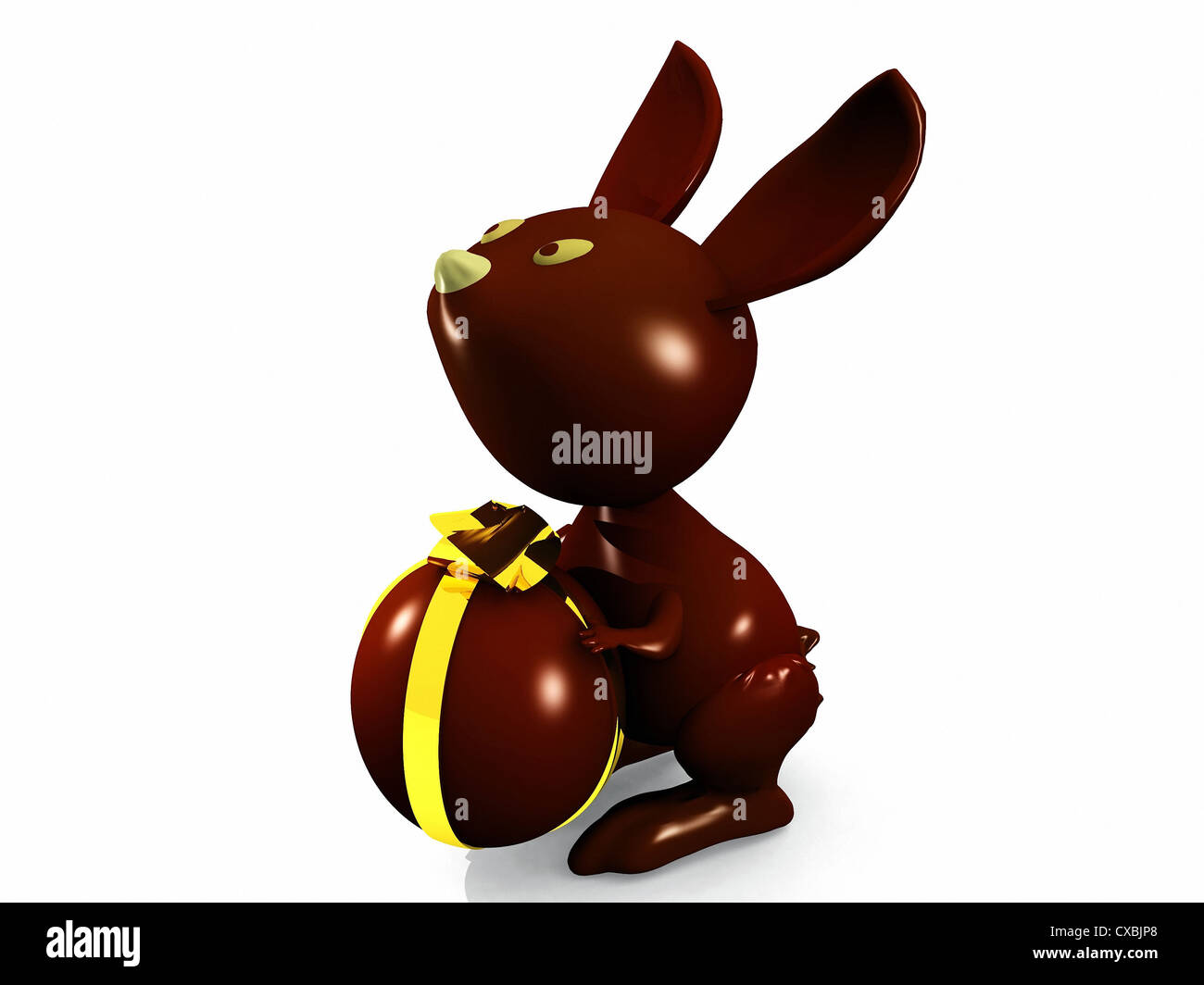 Eastern rabbit with a egg Stock Photo - Alamy