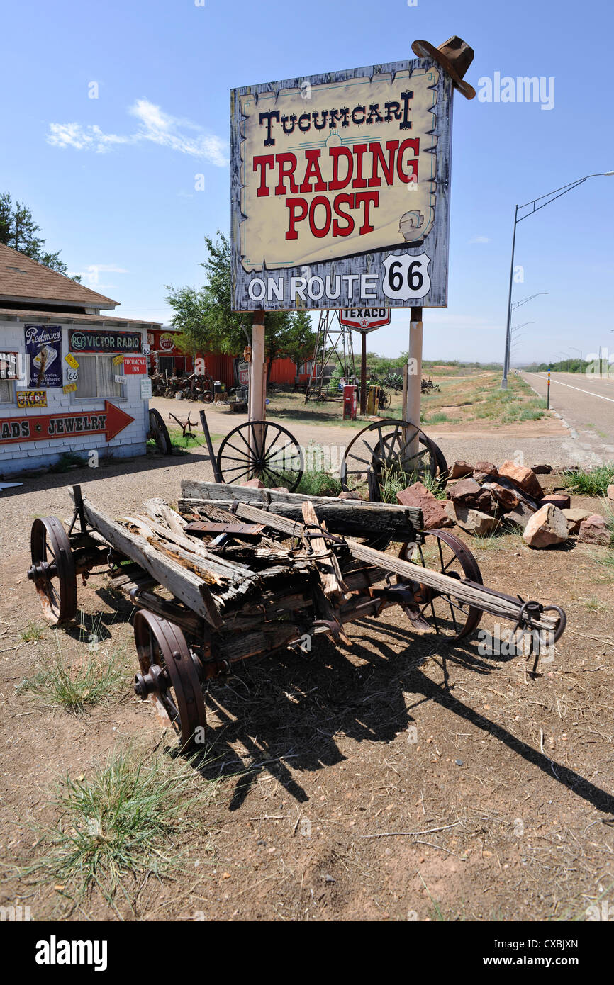 Tucumcari Trading Post, on Route 66, Tucumcari, New Mexico. Stock Photo