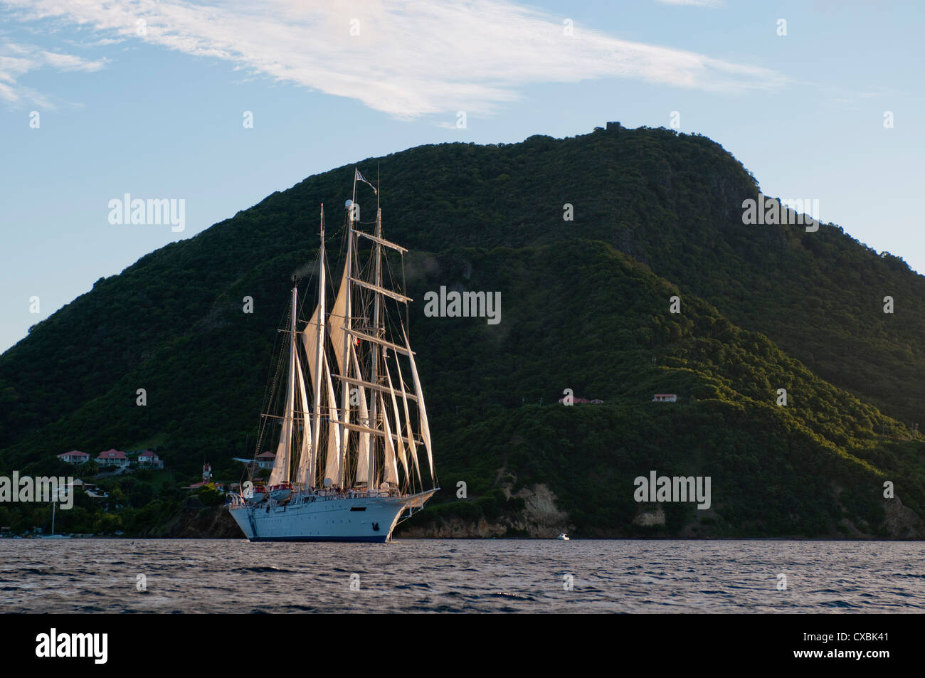 Star Clipper sailing cruise ship, Terre de Haut, Iles des Saintes