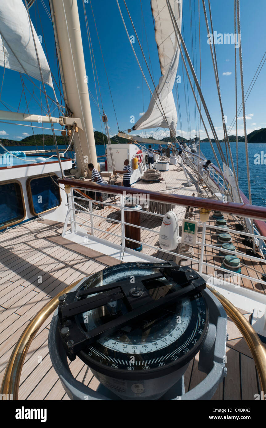 Star Clipper sailing cruise ship, Terre de Haut, Iles des Saintes