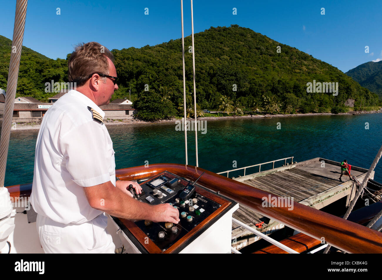 Star Clipper sailing cruise ship, Dominica, West Indies, Caribbean