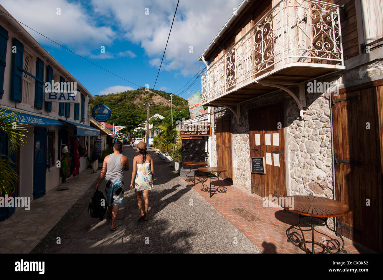 Le Bourg, Iles des Saintes, Terre de Haut, Guadeloupe, West Indies, French Caribbean, France, Central America Stock Photo