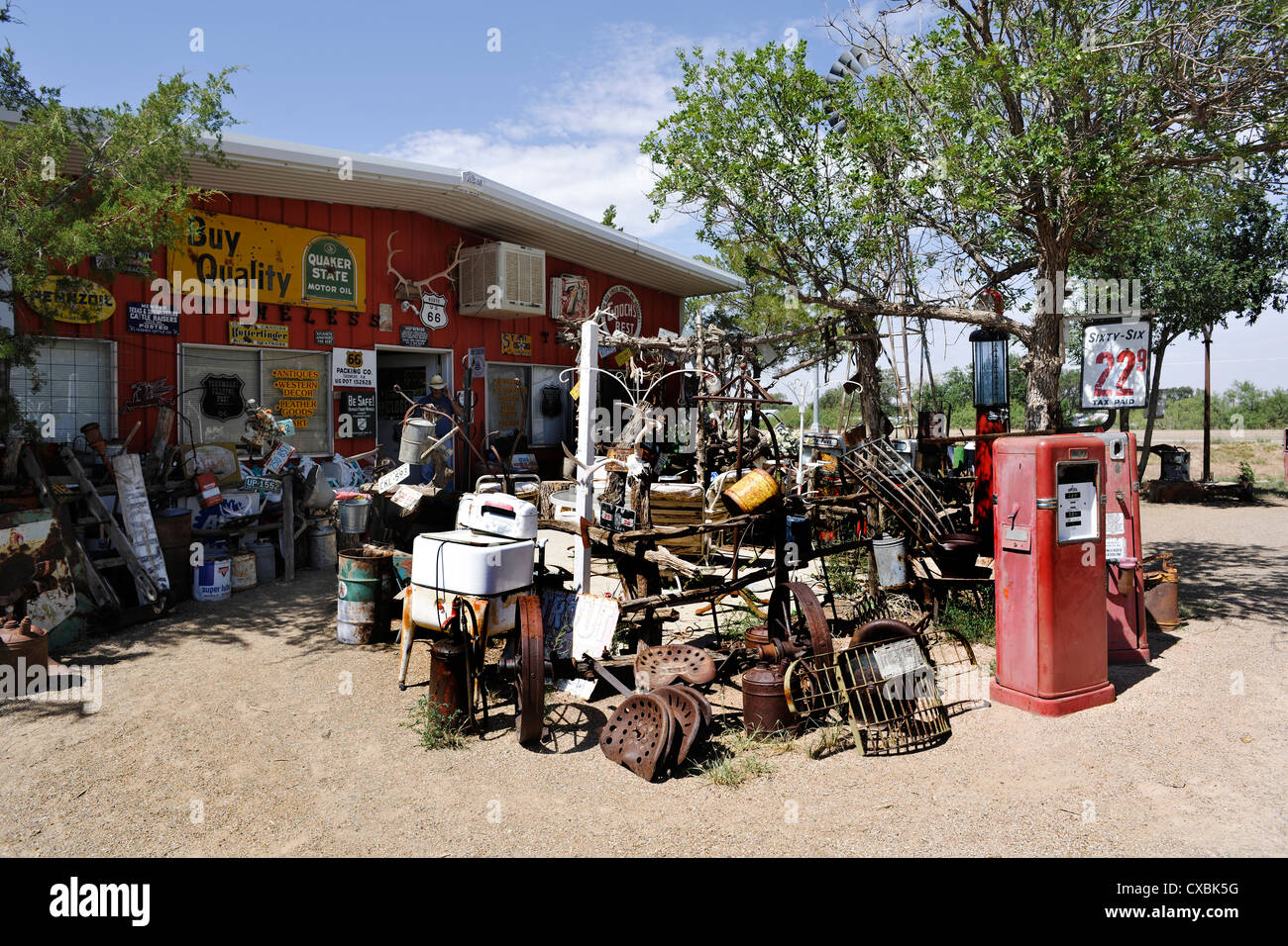 Tucumcari Trading Post, on Route 66, Tucumcari, New Mexico Stock Photo