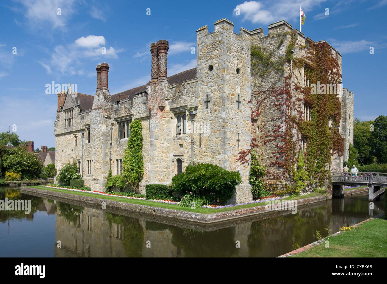 Hever Castle, dating from the 13th century, childhood home of Anne Boleyn, Kent, England, United Kingdom, Europe Stock Photo