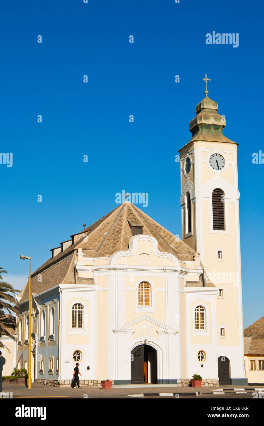 Lutheran Church, Swakopmund, Erongo Region, Namibia, Africa Stock Photo