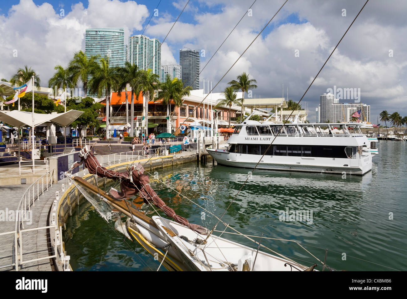 Bayside Marketplace and Marina, Miami, Florida, United States of America, North America Stock Photo