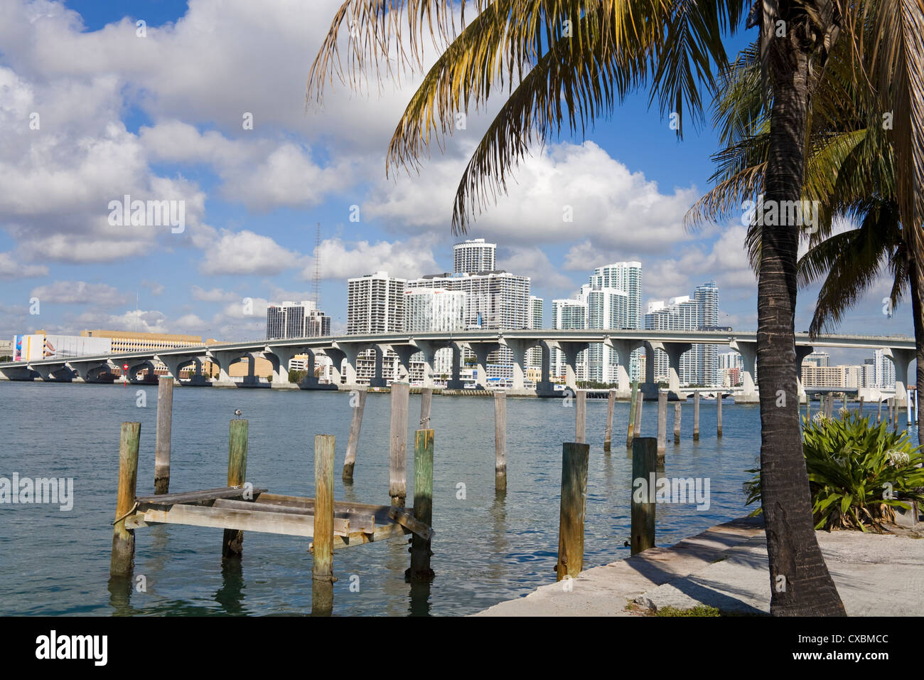 Miami skyline, Florida, United States of America, North America Stock Photo