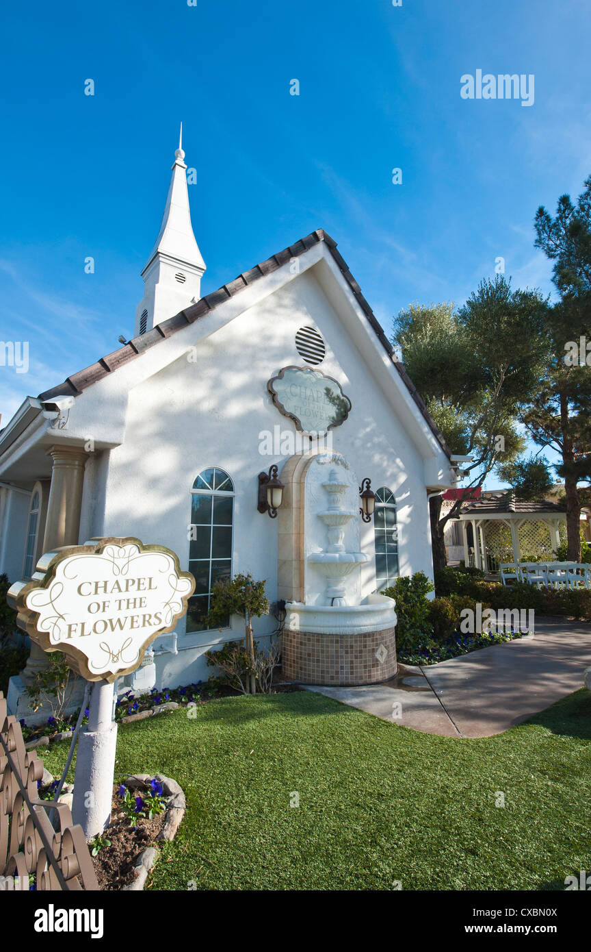 Chapel of the Flowers wedding chapel, Las Vegas, Nevada, United States of America, North America Stock Photo